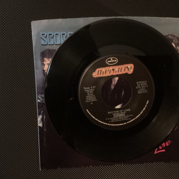 7” SCORPIONS 45 RPM Single Vinyl Rhythm of Love We Let It Rock…You Let It Roll - Picture 7 of 7